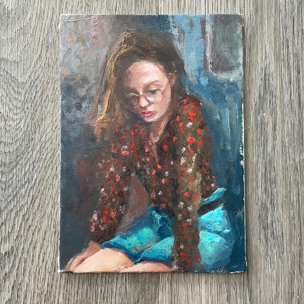 Oil painting-girl